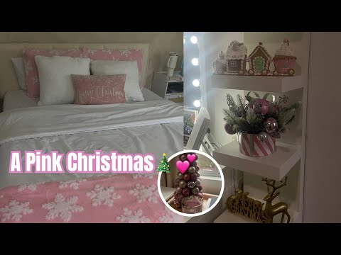 Decorating My Room For Christmas | pink christmas theme