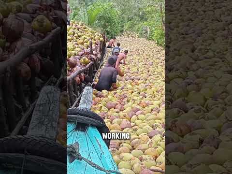 Efficient Coconuts Transport #shorts