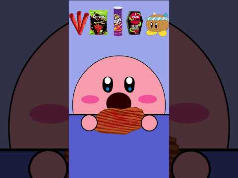 Kirby Animation - Spicy Chips ASMR #kirby #shorts