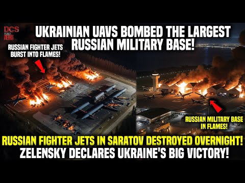 Putin Received Terrible News! Ukraine Set Fire to Russian Military Airbase! Russian Jets Destroyed!