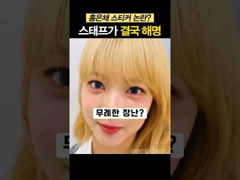 홍은채 스티커 논란에 결국 해명한 스태프