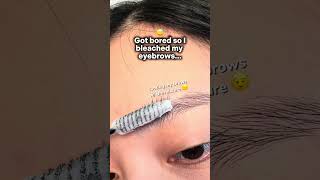 Bleached my brows