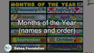 Months of the Year (names and order)