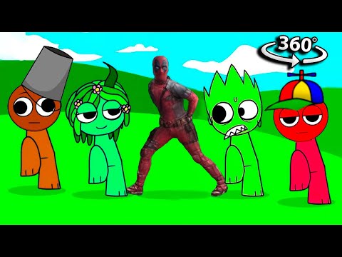 sprunki dance but Deadpool Dance | Incredibox Sprunki in 360º VR