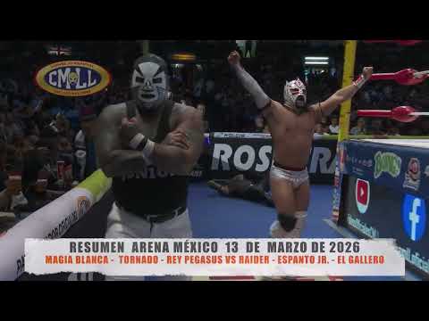 CMLL - MAGIA BLANCA - TORNADO - REY PEGASUS VS RAIDER - ESPA...