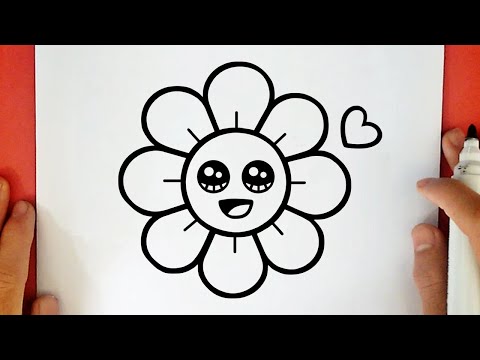 COMO DIBUJAR UNA FLOR KAWAII