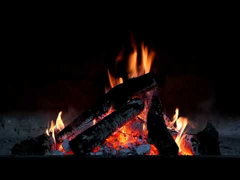 24 hours Fireplace with relaxing fire in high quality