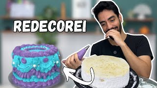 REDECOREI UM BOLO COMPRADO PRONTO