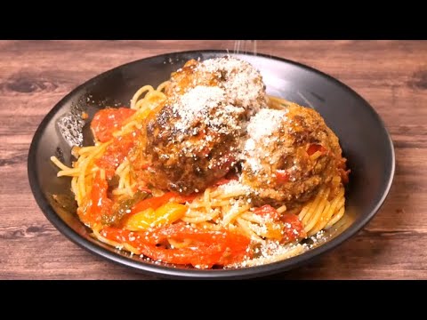 Meatball Tomato Spaghetti ASMR