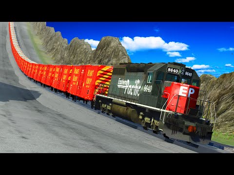 Freight Trains High-Speed Accidents Derailments ✅ BEAMNG.Drive STREAM