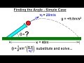 Projectile Motion and Angle Calculations