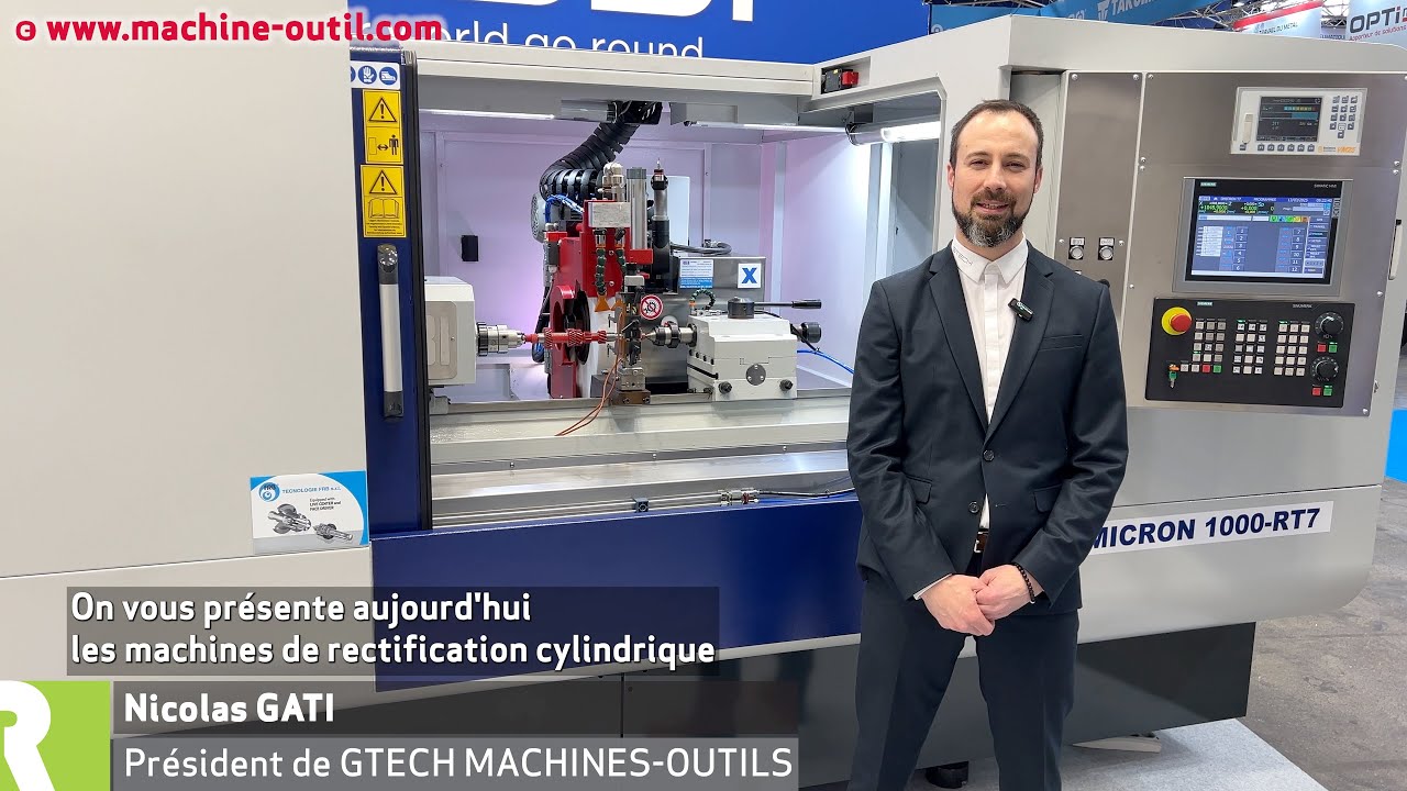 Rectifieuse cylindrique avec meule extérieur et broche intérieure