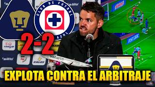 Larcamón EXPLOTA contra el ARBITRAJE por el PENAL REGALADO a los Pumas