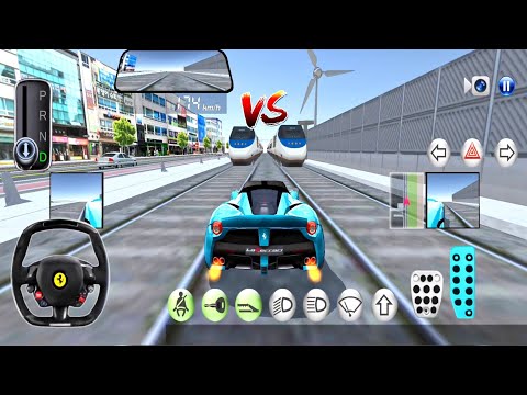 3D Driving class - Car Vs Bullet Train Crazy Driving - Android Gameplay