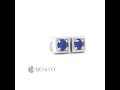 Tina Stud Earrings Blue Spinel Stone