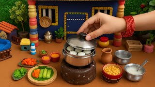 Miniature Idli Sambar l Miniature Idli l Miniature Cooking l  Sambar Recipe l Mini Food l