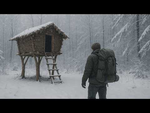 An Unforgettable Winter Camp in the Treehouse I Built During a Snowstorm