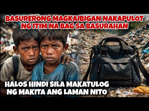 BASURERONG MAGKABIGAN NAKAPULOT NG BAG SA TAMBAKAN NG BASURA.HALOS MAPALUHOD SILA SA LAMAN NITO