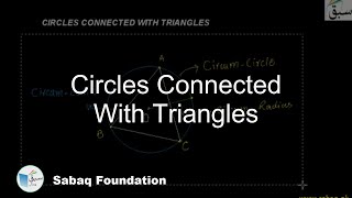 Circles Connected With Triangles