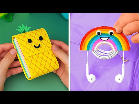 🖐️ DIY SCHULBASTELEIEN ✂️ Kreativer Spaß für Schule & Zuhause! 🎒