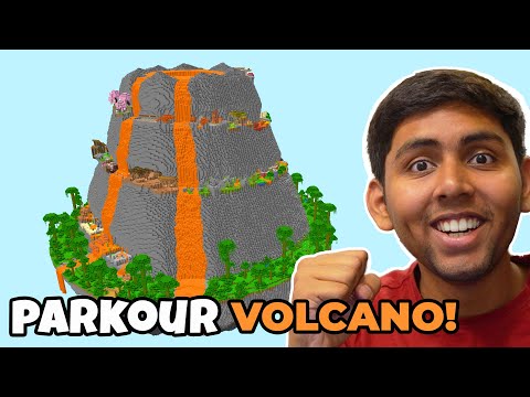 MINECRAFT PARKOUR VOLCANO! with @Bebu