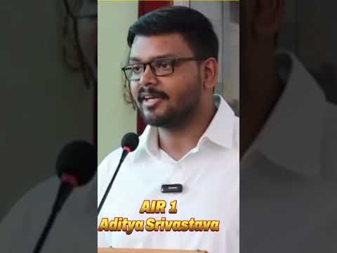 Viral Speech - Rank 1 UPSC TOOPER ADITYA SRIVASTAVA #Paigpt #ai #sidbhaiya #mentor #topper #upsc