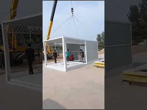 Practical folding house installation process #shorts