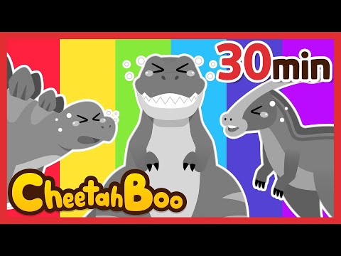 My color is gone! | Best Dinosaur Songs | Colorful Dinosaurs + Compilation | Kids song #cheetahboo