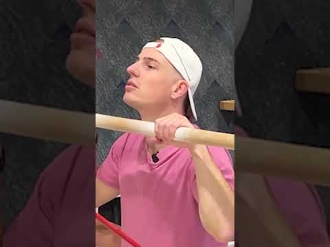 Will he make it between the bars? The next Simone Biles... #fail #funny #gymnast