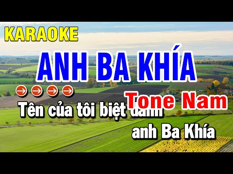 Karaoke Anh Ba Khía Nhạc Sống Tone Nam | Huỳnh Anh