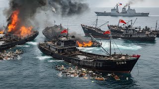 Philippines Navy Strikes!! 135 Chinese Illegal Boats Destroyed in South China Sea