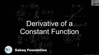 Derivative of a Constant Function