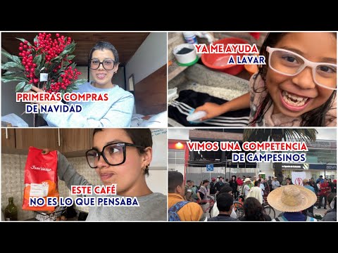 🎄 PRIMERA COMPRA DE NAVIDAD🎄 éste CAFÉ NO SALIO como pensaba👎 VIMOS una COMPETENCIA de CAMPESINOS 😍