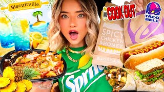 Eating SUMMER THEMED Fast Food Items For 24 HOURS!