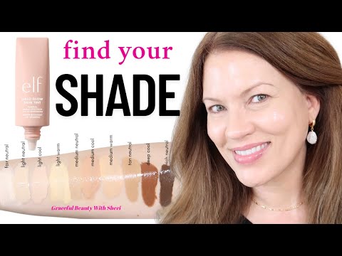 ELF HALO GLOW SKIN TINT SPF 50 on 52 Year Old Skin!  See most of the SWATCHES & FIND YOUR SHADE