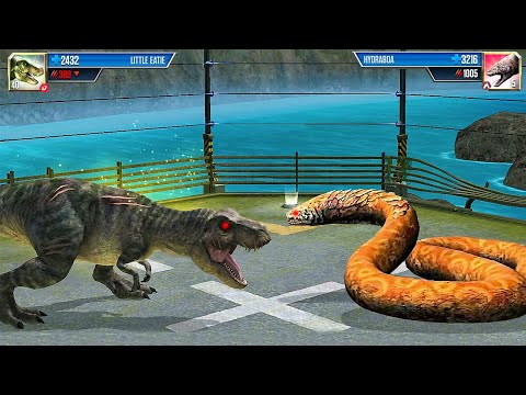 NEW!! HYDROBOA SNAKE vs LITTLE EATIE - BATTLE | Jurassic world the Game