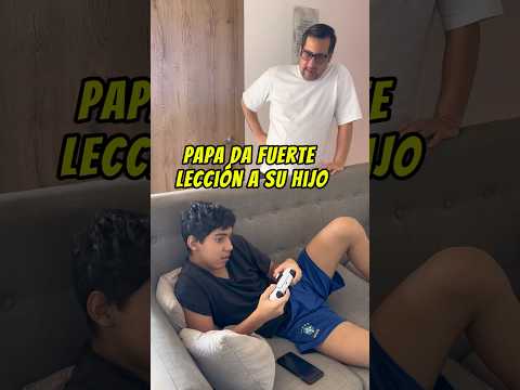 Papa da fuerte lección a su hijo