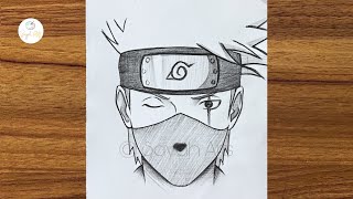 Easy Anime Drawing || How to Draw Kakashi Hatake || Naruto Drawing Tutorial for beginners