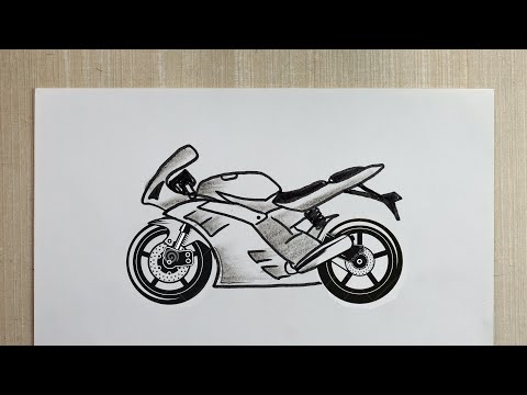 How to Draw a Simple Sports Bike | Easy Step-by-Step Tutorial for Beginners