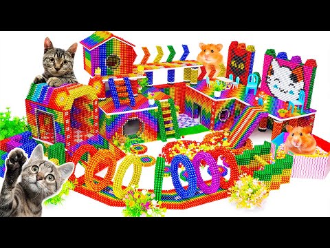 How To Make 1.000.000 Dollars Rainbow Playground Has Water Slide To Train With Aquarium In Showroom