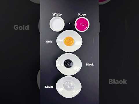 3 stunning color Blends, Starting with White + Rose 😍 #colormixing #paintmixing #asmr #art #painting