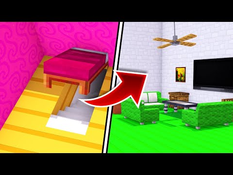 FIZ UMA CASA EMBAIXO DA CAMA DA ICHBINJULIA NO MINECRAFT!