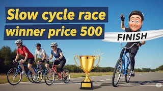 Slow Cycle 🚵‍♀️ Race || 😳 Winner 🏆 Price 500 Rupay 😳🥰 || Cycle Task Slow Race 🤪
