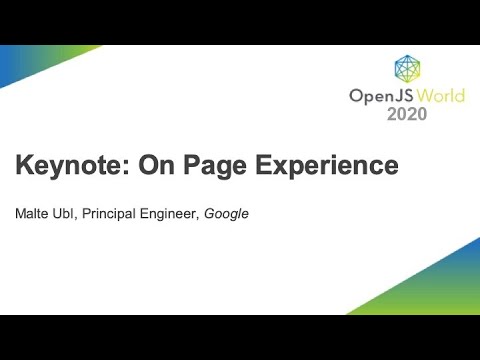 Keynote: On Page Experience