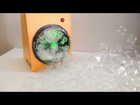 How to make a Bubble Machine with Motor at home from cardboard