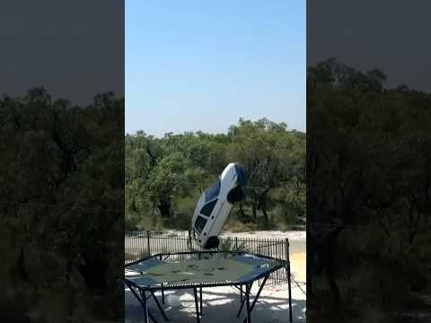 Car vs Giant Trampoline