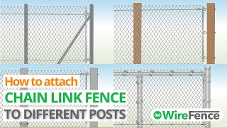 Video thumbnail for How to attach chain link fence to different posts