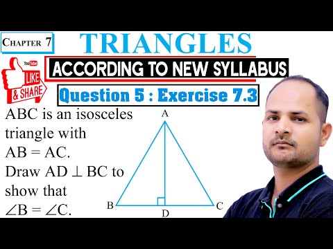 Class 9th Maths - Q5, Exercise 7.3 🔥- Chapter 7 Triangles According To New Syllaubs