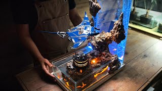 Creating The Perfect Open Concept Underwater Ocean Aquarium | manta ray submarine model