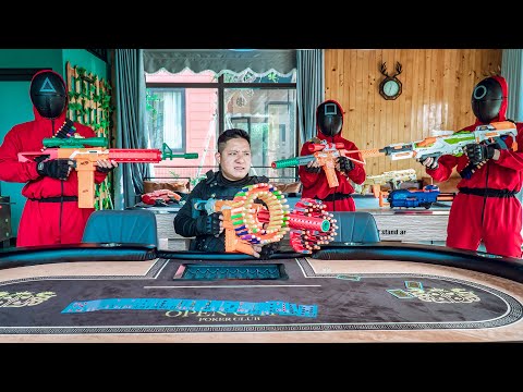 LTT Nerf War : SQUID GAME 2 SEAL X Nerf Guns Fight Crime Group Mr. Zero - Death Card Game !